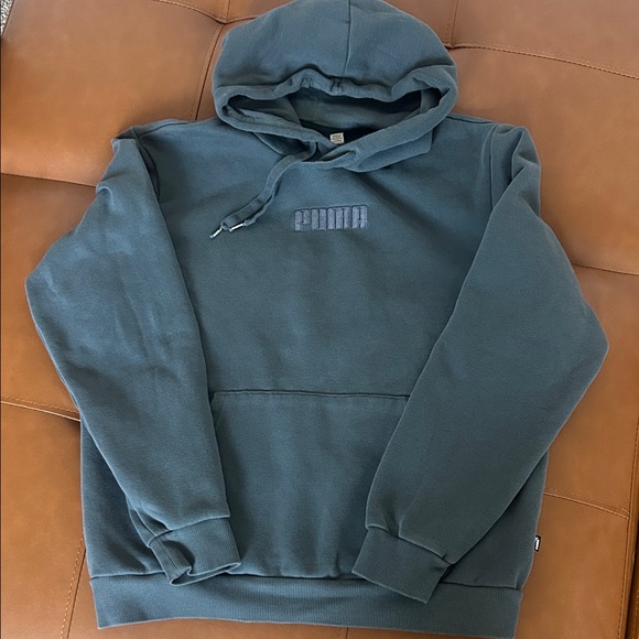 Puma Men's Navy Gray Hoodie - Picture 1 of 5